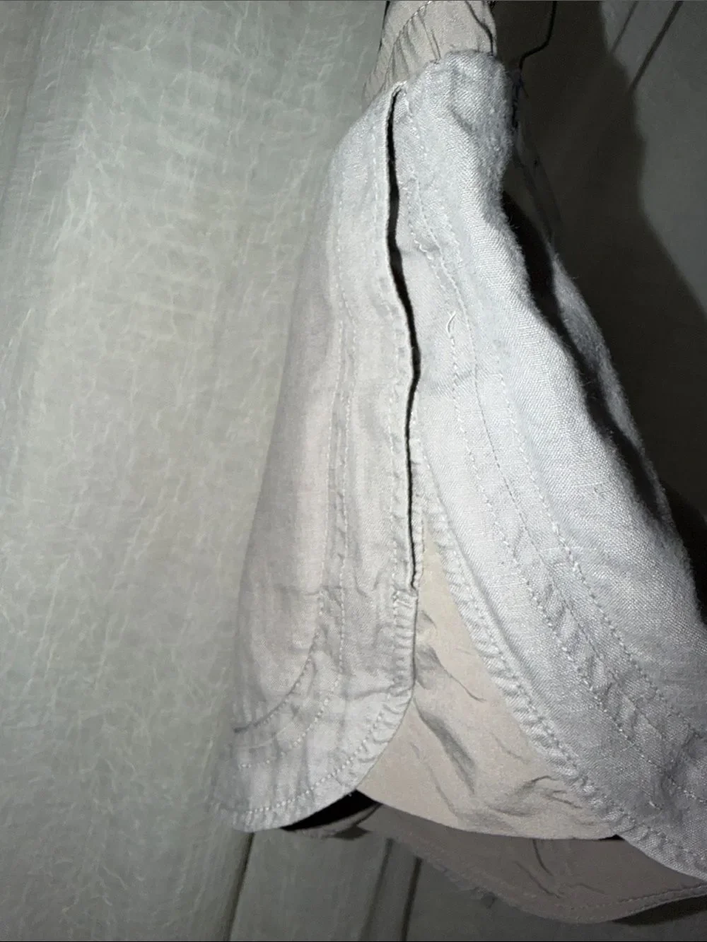 Athleta 12 Gray Bali Linen Shorts